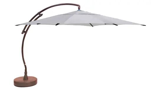 [SG10218391] Parasol vierkant Olefin 320 + voet (Titanium) 