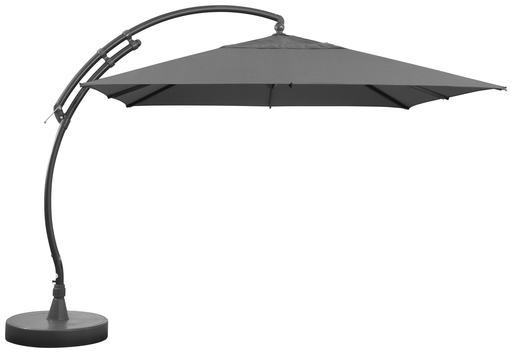 [SGN10345436] Parasol vierkant Olefin 300 + voet (Titanium) 