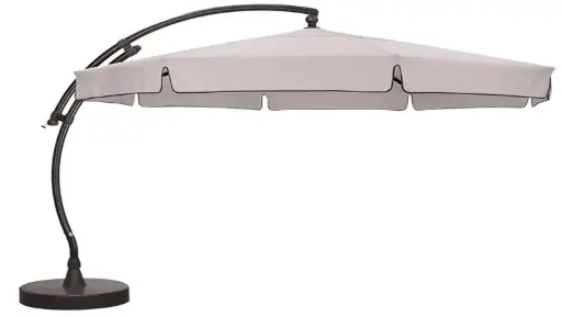[SG10219289] Parasol octagonal Olefin 350 + base (Light gray) 