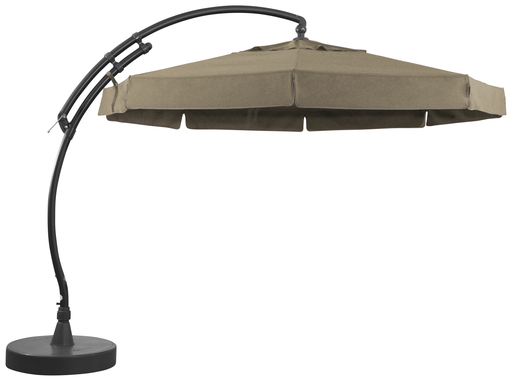 [SGN10345201] Parasol achthoekig Olefin 350 + voet (Taupe) 